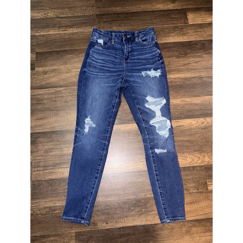 American Eagle Women's Curvy Hi Rise Jegging The Dream Jean Size 0 Denim